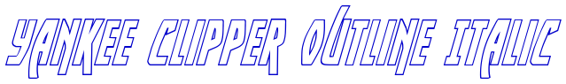 Yankee Clipper Outline Italic font